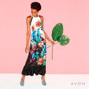 New Avon's BIanca Tropical Printed Dress XL (16)